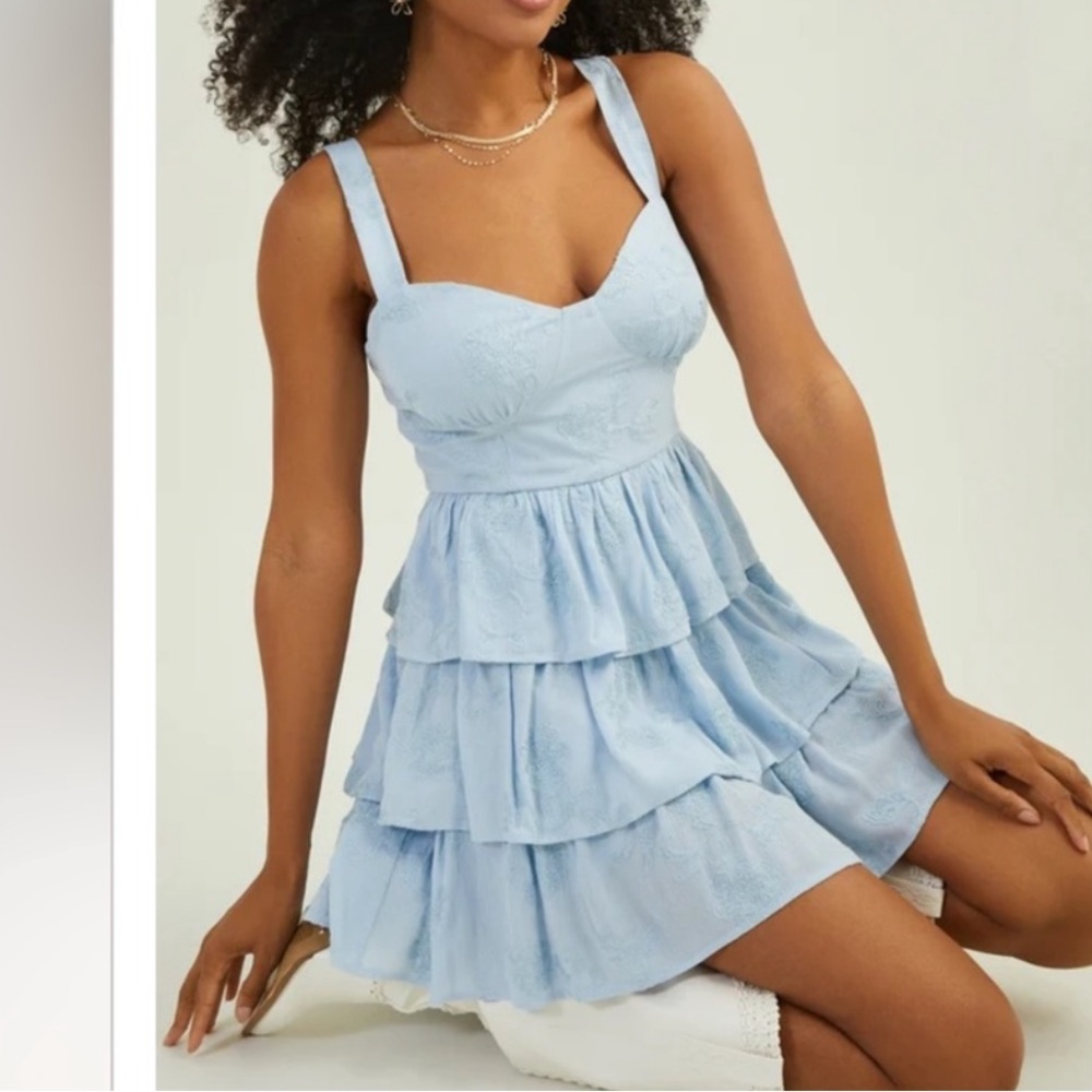 NWOT Altar’d State tiered mini dress size large - Picture 2 of 14